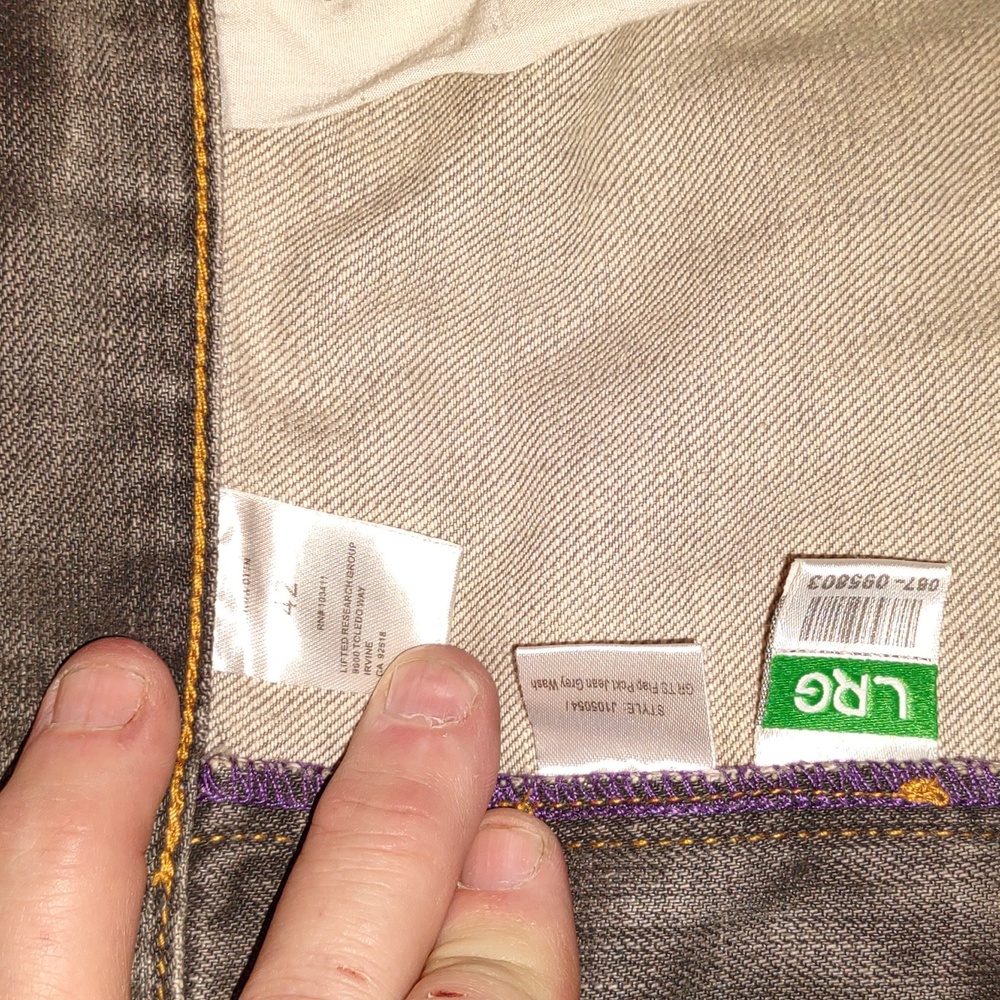 💜VINTAGE💜 Lrgeans GR TS FLAP POCKET Jean's Grey Wash last available - Picture 8 of 11
